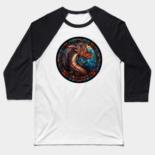 Stained Glass Dragon #7 Baseball T-Shirt